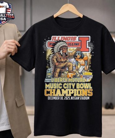 Illinois Fighting Illini Football Liberty Music City Bowl Champions 2025 Mascot Unisex Shirt