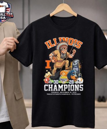 Illinois Fighting Illini Music City Bowl 2025 Winner 30 28 Score Mascot Unisex Shirt