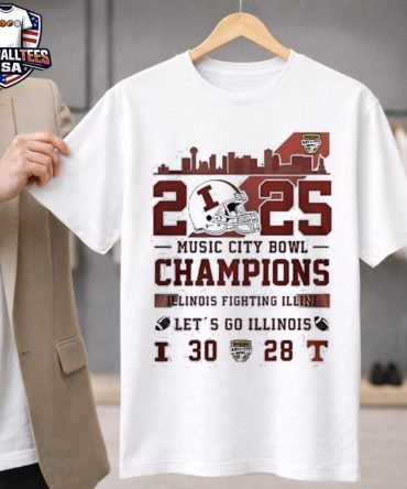 Illinois Football 2025 Music City Bowl Champions Let'S Go Illinois Unisex Shirt