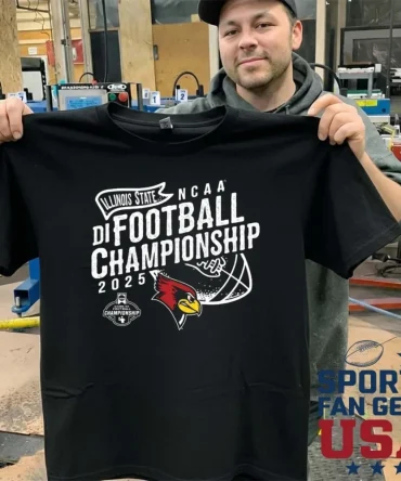 Illinois State University Redbirds Football 2025 Fcs National Championship Game Bound Shirt