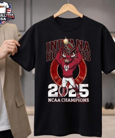 Indiana Hoosiers 2025 Ncaa Champions Mascot Trophy Unisex Shirt