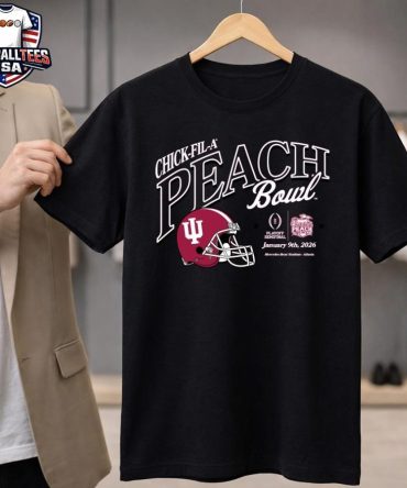 Indiana Hoosiers 2026 Chick-Fil-A Peach Bowl Playoff Semifinal January 9 2026 Helmet Unisex Shirt