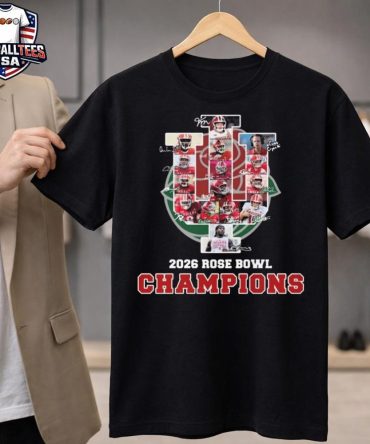 Indiana Hoosiers 2026 Rose Bowl Champions Logo Players Signatures Unisex Shirt