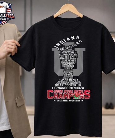 Indiana Hoosiers 2026 Rose Bowl Game Champions Name Players Trophy Unisex Shirt