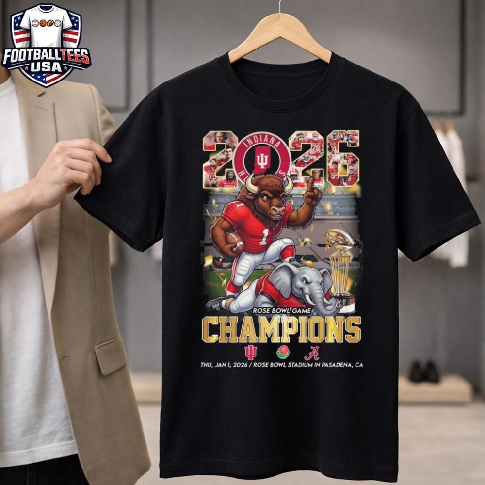 Indiana Hoosiers Beat Alabama Crimson Tide Mascot 2026 Rose Bowl Game Champions Thu Jan 1 2026 Unisex Shirt