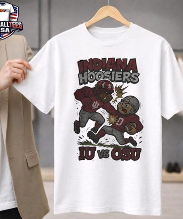 Indiana Hoosiers Beat Ohio State Buckeyes Ncaa Football Artwork Mascot Fight Retro Unisex Shirt