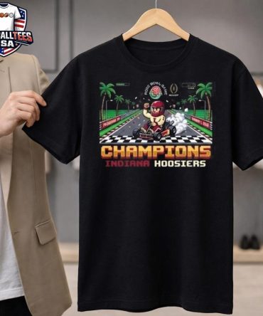 Indiana Hoosiers Champions 2026 Cfp Quarterfinal 112Th Rose Bowl Game Presented January 1 2026 Rose Bowl Stadium Pasadena California Retro Video Game Unisex Shirt