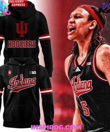 Indiana Hoosiers Men’S Basketball 2025 Black All Over Print Hoodie, 3D Hoodie