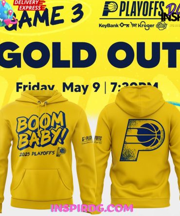 Limited Edition 2025 Playoffs Hoodie - Bold Yellow 'Boom Baby' Design
