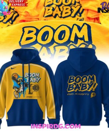 Indiana Pacers Boom Baby 2025 Playoffs Special All Over Print Hoodie