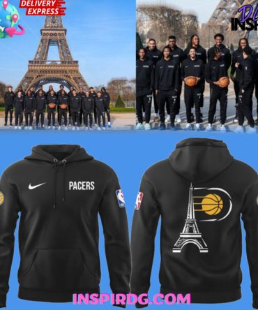 Indiana Pacers In Paris Eiffel Tower Black Nba All Over Print Hoodie, 3D Hoodie