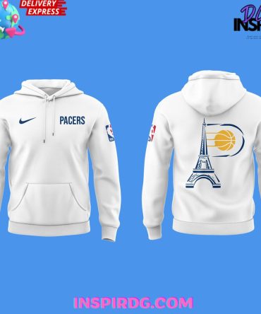 Indiana Pacers In Paris Eiffel Tower White Nba All Over Print Hoodie, 3D Hoodie