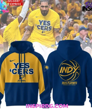 Indiana Pacers Yes ‘Cers 2025 Playoffs All Over Print Hoodie