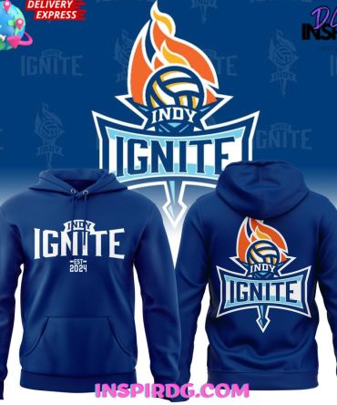 Indy Ignite Pro Volleyball 2024 Blue Hoodie