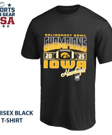 Iowa Hawkeyes 2025 Reliaquest Bowl Champions T-Shirt