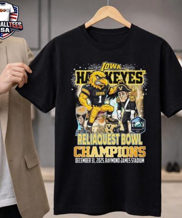 Iowa Hawkeyes Reliaquest Bowl Champions 2025 Mascot Unisex Shirt