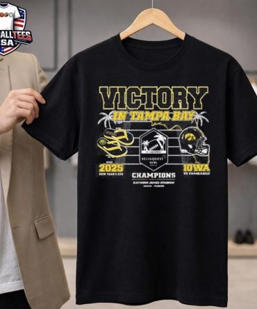 Iowa Hawkeyes Victory In Tampa Bay 2025 Reliaquest Bowl Champions Unisex Shirt