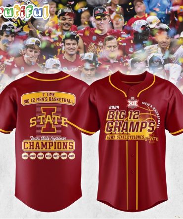 Iowa State Cyclones 2024 Big 12 Men’S Basketball Conference Tournament Champions Jersey Shirt