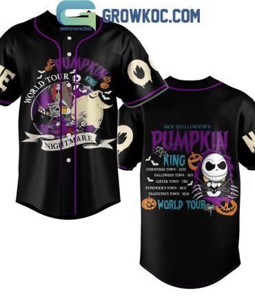 Jack Skellington Halloween Baseball Jersey - Pumpkin King World Tour Shirt