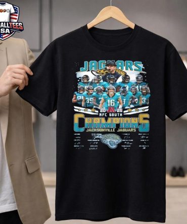 Jacksonville Jaguars Afc South Champions 2025 Signatures Unisex Shirt