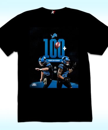 Jake Bates And Jahmyr Gibbs 100 Points In Season Shirt