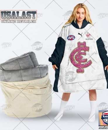 Personalised Afl Carlton Blues The Simpsons Blanket Hoodie Hoodie Blanket