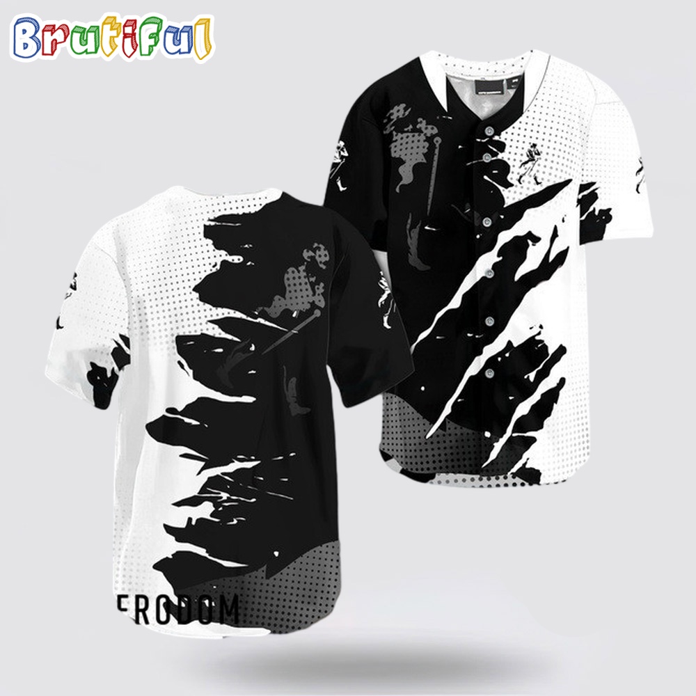 Johnnie Walker Metal Crack Pattern Baseball Jersey