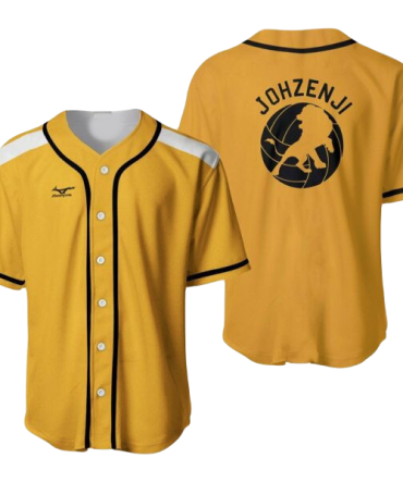 Stylish Yellow Johzenji Baseball Jersey - Premium Quality Team Apparel