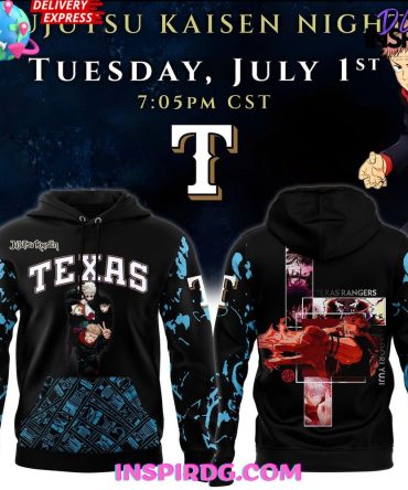 Jujutsu Kaisen X Texas Rangers Special All Over Print Hoodie