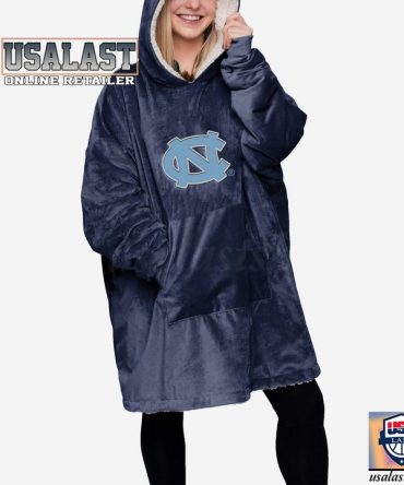 North Carolina Tar Heels Blanket Hoodie Hooded Blanket Fleece Oodie