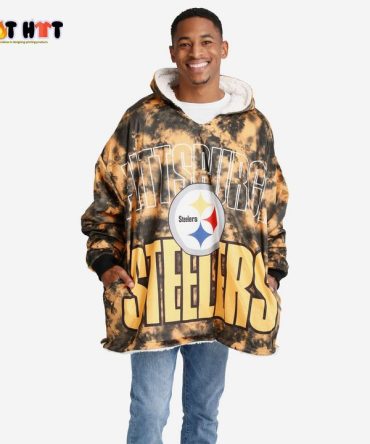 Pittsburgh Steelers Camouflage Fleece Blanket Hoodie