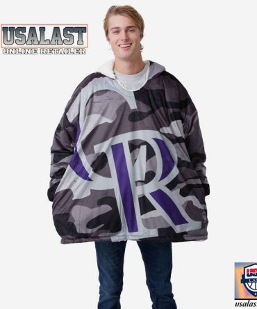 Colorado Rockies Camouflage Blanket Hoodie Hoodie Blanket