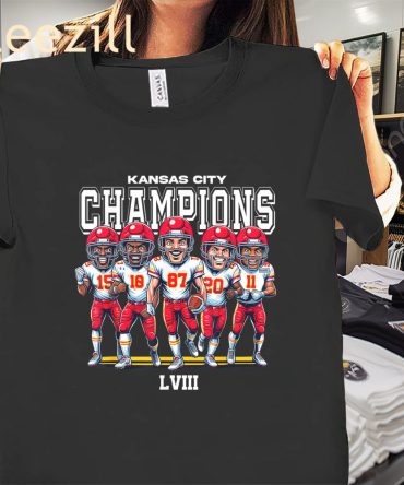 Kc Chiefs City Football Champions Lviii T-Shirt