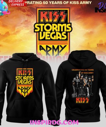 Kiss Storms Vegas 50Th Anniversary Special Edition All Over Print Hoodie