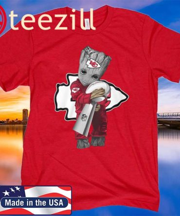 Kansas City Chiefs Baby Groot Champions Tshirt
