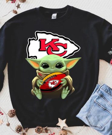 Kansas City Chiefs Baby Yoda Star Wars The Mandalorian The Child First Memories Floating Football Team Dad Mon Kid Fan Gift 2021 Shirt