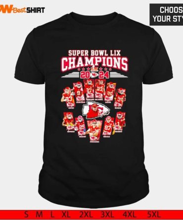 Kansas City Chiefs Super Bowl Lix Champions 2024 Signatures Shirt
