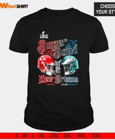 Kansas City Chiefs Vs Philadelphia Eagles Fanatics Super Bowl Lix Matchup Big And Tall Final Battle Shirt