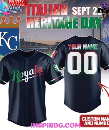 Kansas City Royals X Italian Heritage Day Custom Baseball Jersey