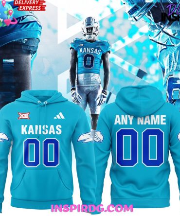 Kansas Jayhawks Football Big Xii Blue Hoodie