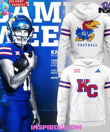 Kansas Jayhawks Football Kc 2024 White Hoodie