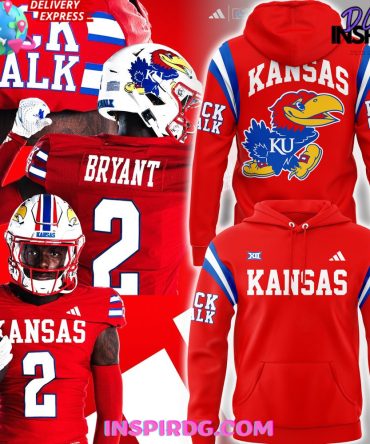 Kansas Jayhawks Rock Chalk Football 2024 Hoodie