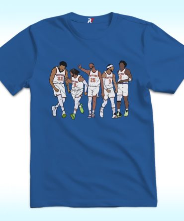 Karl-Anthony Towns, Jalen Brunson, Mikal Bridges, Josh Hart & Og Anunoby Shirt, New York Knicks