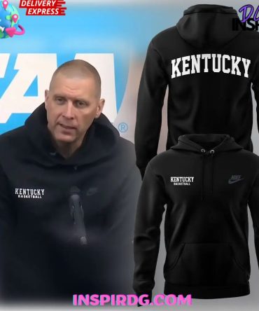 Kentucky Men’S Basketball Coach Mark Pope Black Nike Hoodie