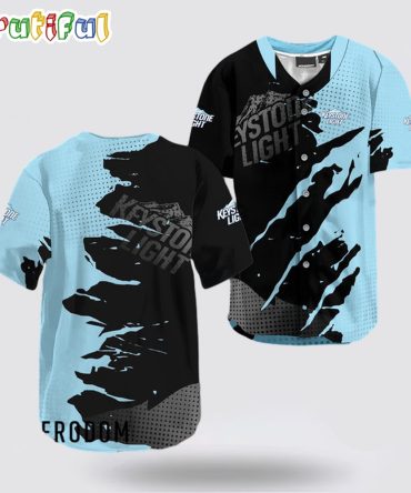 Keystone Light Metal Crack Pattern Baseball Jersey
