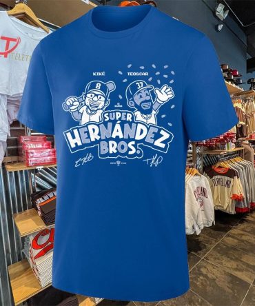 Kiké And Teoscar Super Hernández Bros Los Angeles Dodgers Signatures T-Shirts
