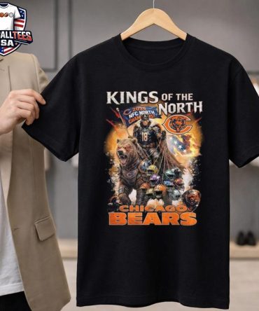 Kings Of The North 2025 Nfc North Champions Chicago Bears Mascot Vintage Unisex Shirt