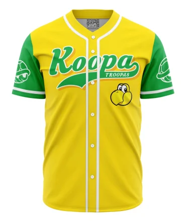 Koopa Troopas Mario Bros Baseball Jersey