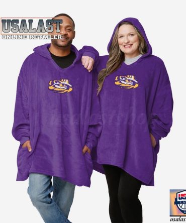 New Ncaa Lsu Tigers Lightweight Blanket Hoodie Hoodie Blanket
