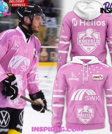 Krefeld Pinguine Hockey 2024 Pink Hoodie